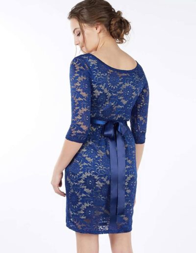 Contessa - sinine pitsist kleit rasedale ja imetavale emale (suurus M)